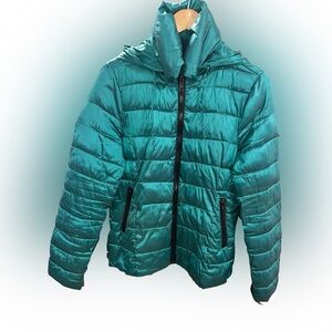 a.n.a Women's Teal Puffer Jacket